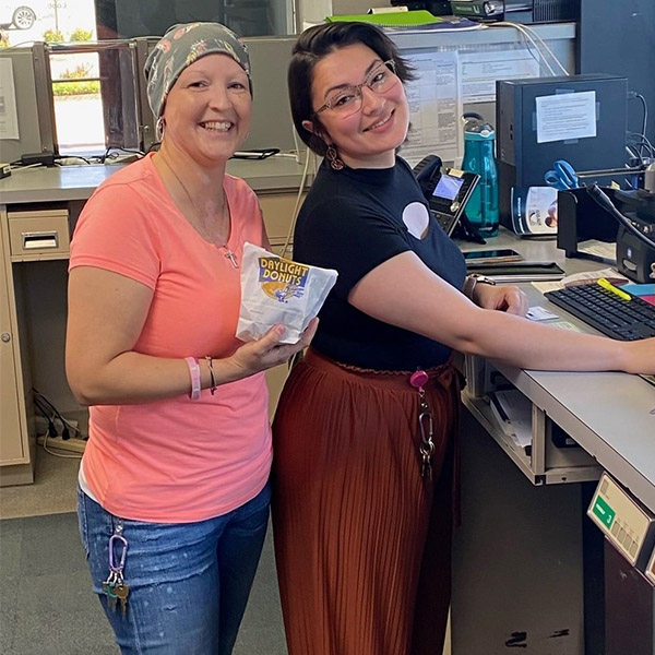 USB staff enjoying National Donut Day.