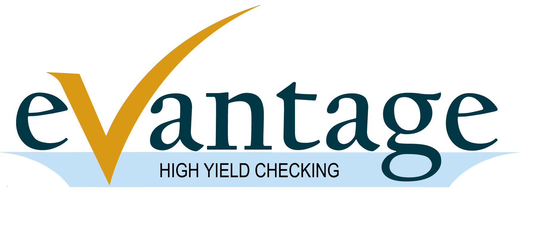 Logo for eVantage high yield checking account.