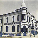 Early photo of Union State Bank's original location in Arkansas City, KS.
