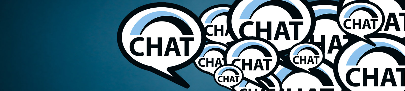 Multiple icons of the USB chat bubble overlayed in various sizes.