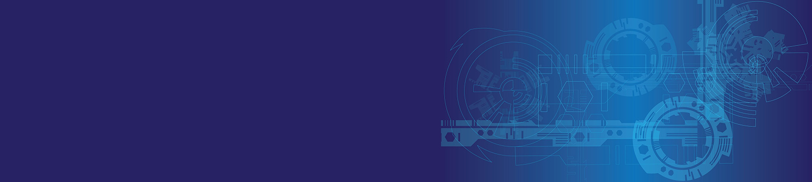 Blue background with a mechanical blueprint overlay