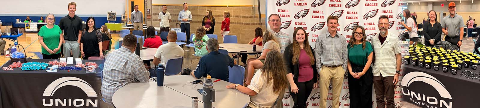 A photo collage of various staff members participating in back-to-school events.