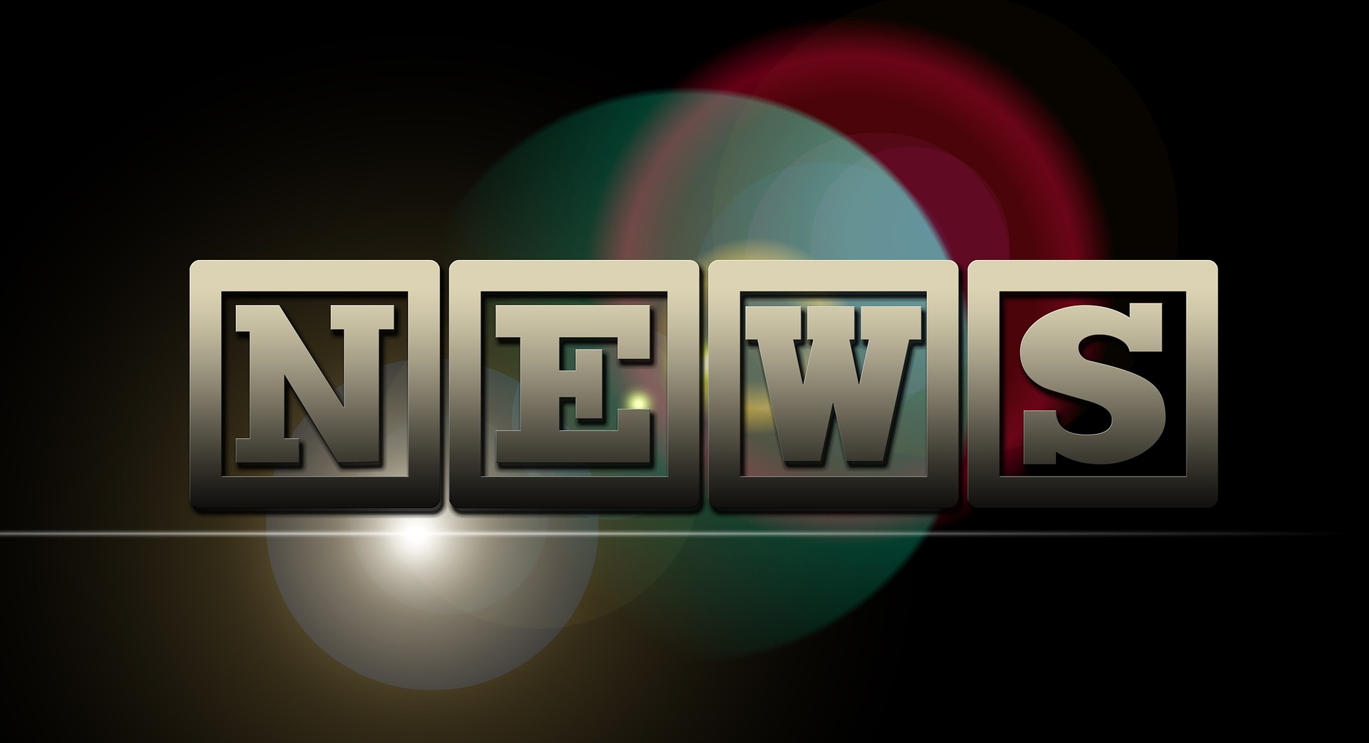 Graphic of block letters spelling out "news".